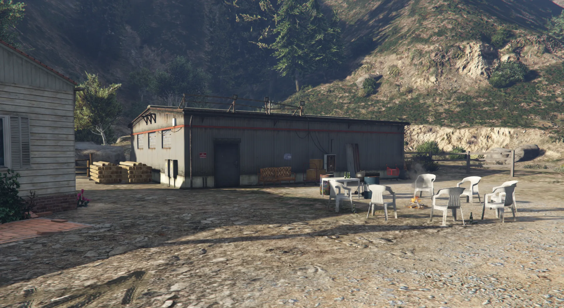 Outside of the gun shop